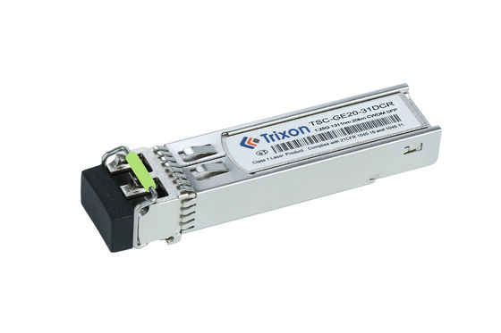 TSC-GE20-XXDCR 20km 3.3V CWDM SFP Transceiver Mod1270 Nm-1610 Nm طول موج 1.25G نرخ داده
